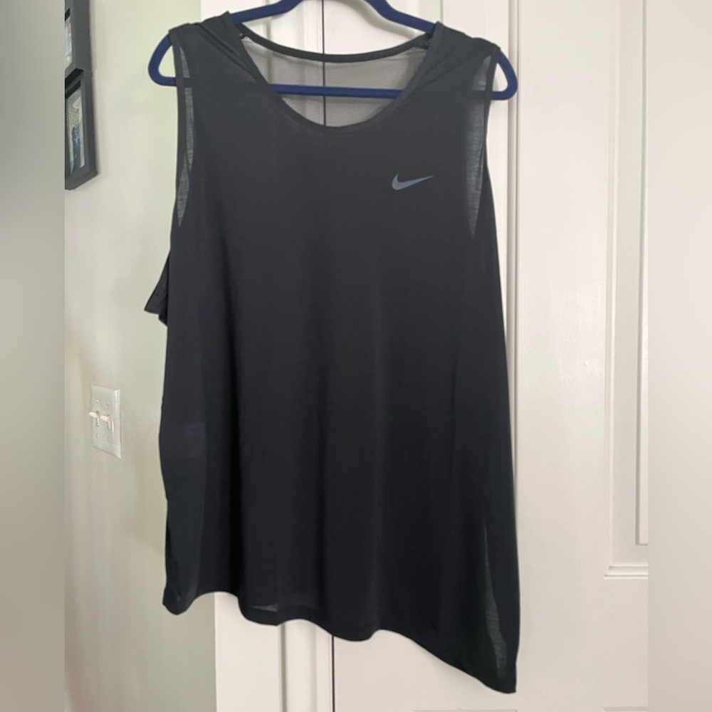 Nike NWT Women's Asymmetrical Mesh Back Dri-fit Tank Top - size 1X